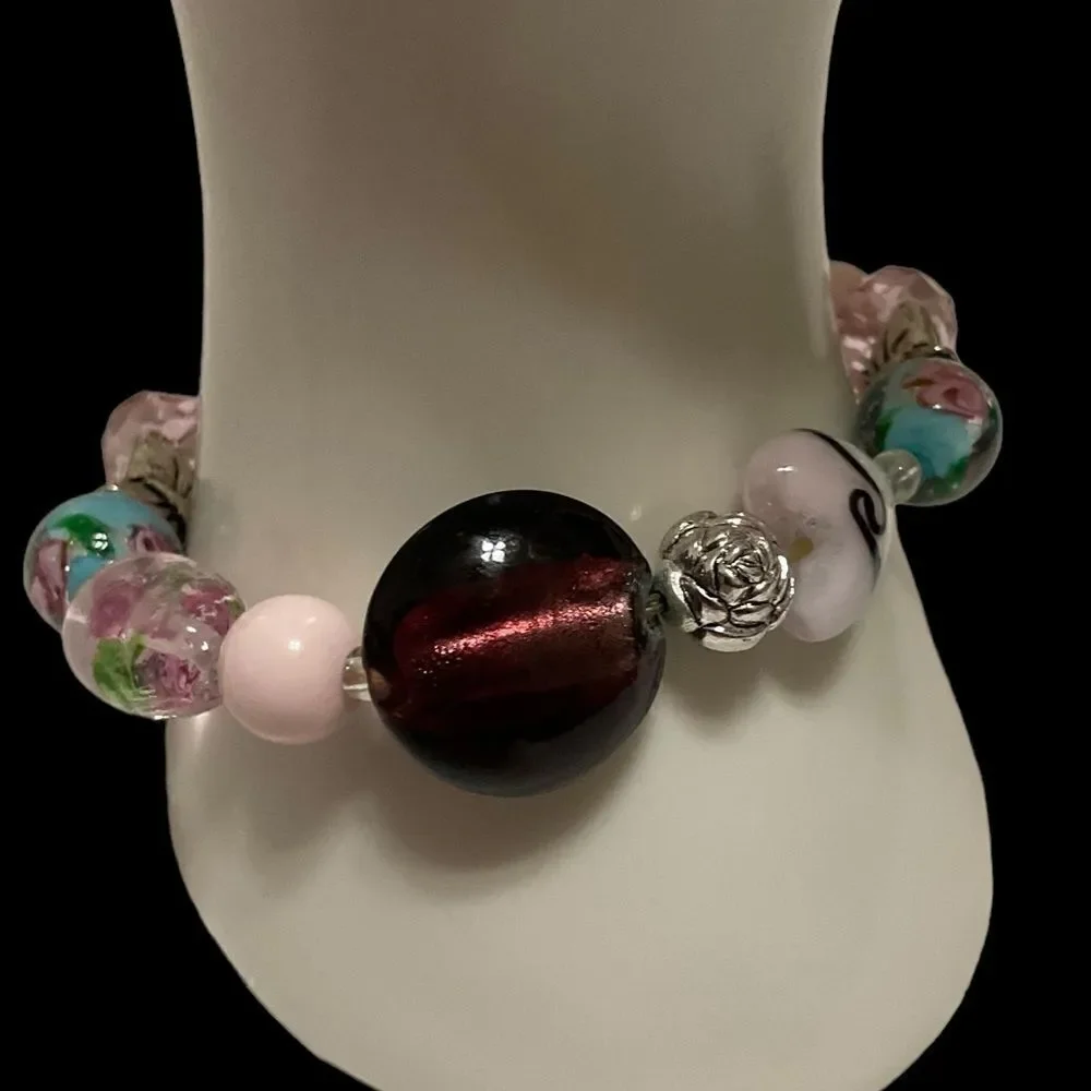 Venetian Glass Bracelet on hold for June 30 Jackie-Cameron